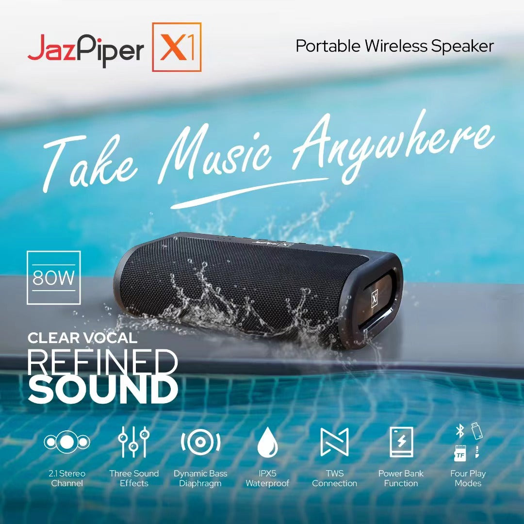 JAZPIPER X1 80W MINI BLUETOOTH SPEAKER |